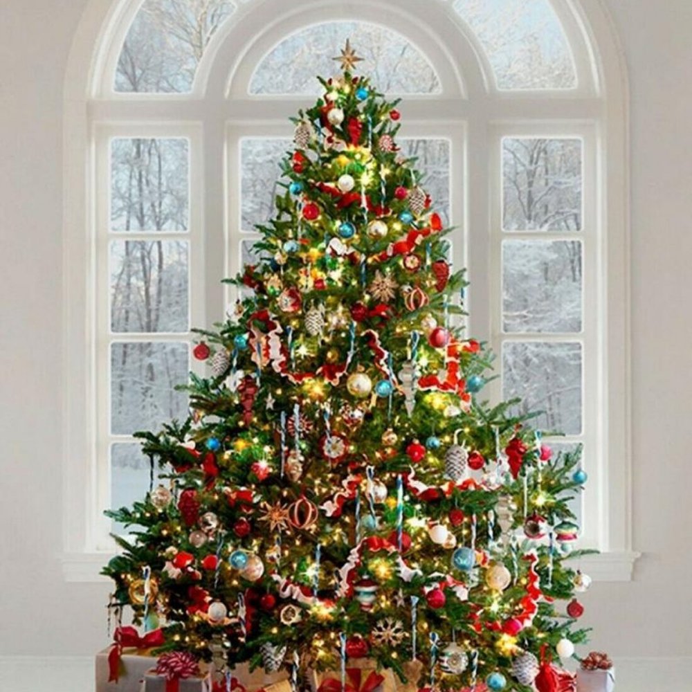 Christmas Tree Digitally Printed Panel